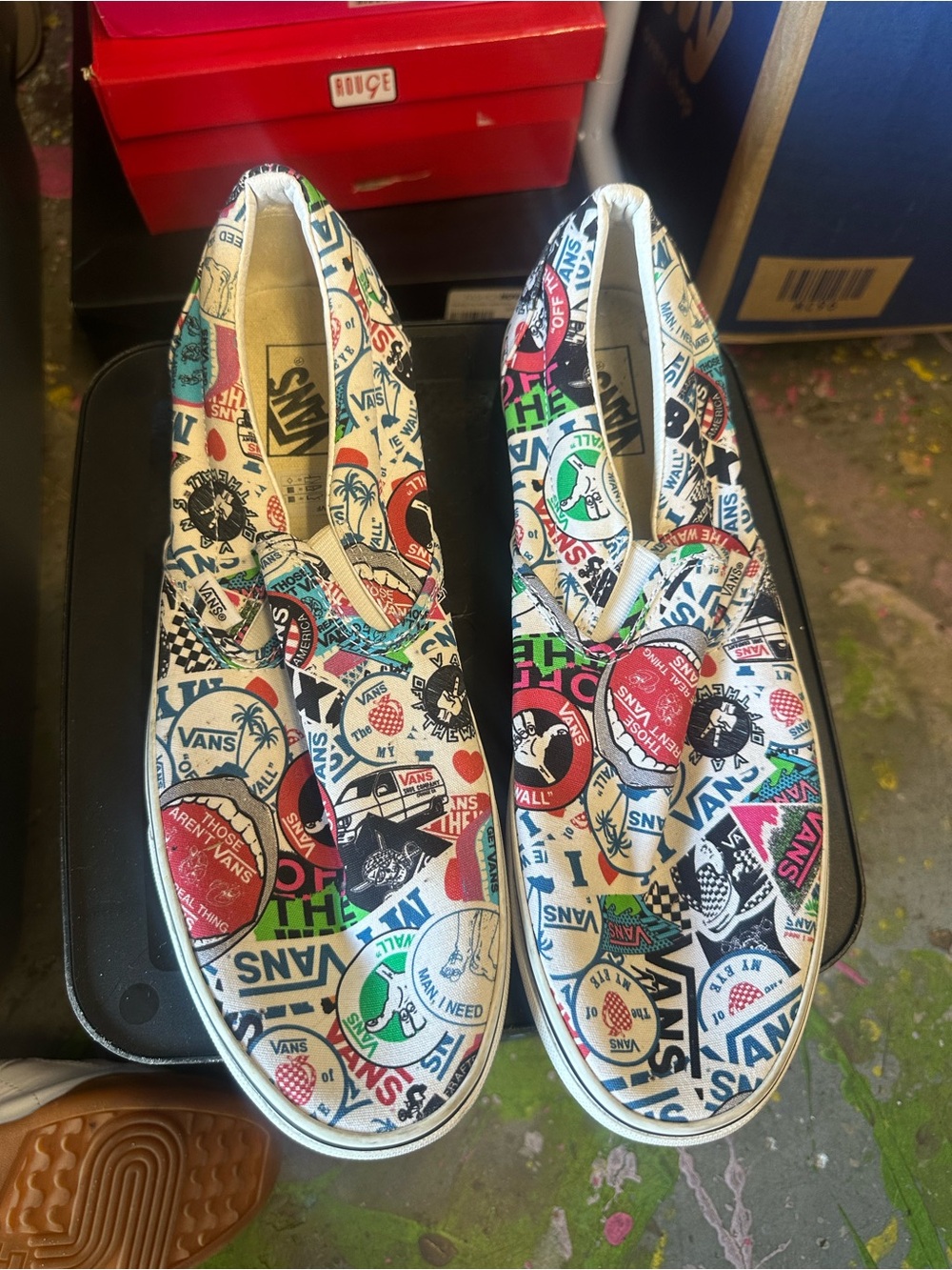Vans Multi-Color Slip-On Sneakers